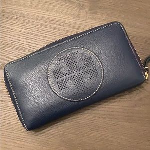 Tory Burch Perforated Zipper Wallet